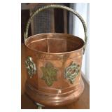 Vtg Brass & Copper Handled Footed Camel Motif