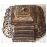 Secar Studio NY Bronze Pyramid Desk Inkwell +