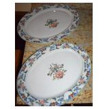 (2) OPCo Syracuse Fusan Oval Platters 14" 16"