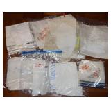Linens Lot w/ Crochet Work, Napkins +