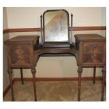 Antique Mahogany Widdicomb-style Vanity w/Married