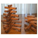 (2) Vtg Scandinavian Style Wooden Christmas Trees