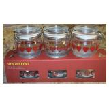 6pc Ikea Eva Lundgreen Vinterfint Glass Jars