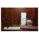 Vintage-Newer Candles, Candelabra, Wood Reed