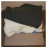 Box Full of Bed Linens w/ Military Drab Green