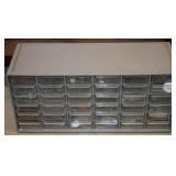 Vtg 36 Drawer Nuts & Bolts Cabinet w/ Contents