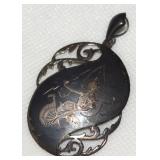 Vtg Siam Sterling Silver Dancers Pendant 2.5L