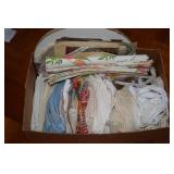 Box Full of Antique/Vintage Dining Room Linens