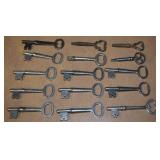 (15) Antique / Vintage Skeleton Keys - Mostly Yale