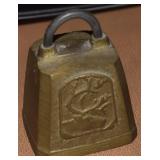 Vtg Geirander Norway Brass Reindeer Sleigh Bell