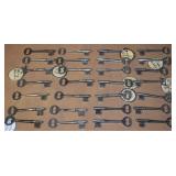 (28) Antique / Vtg Corbin & Johnson Skeleton Keys