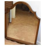 Vintage Wall Mount Wood Frame Mirror 34 x 26