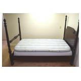 Antique Mahogany 4 Poster Twin Bed #2 w/Casters