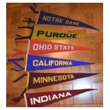 (6) Vtg Felt College/University Pennants: Purdue