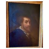 19C Study Peter Paul Rubens Self Portrait Oil on