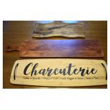 (3) Wooden Charcuterie / Cutting Boards 28Longest