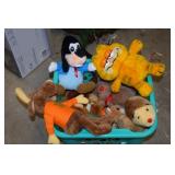 Small Basket of Vintage Plush Toys w/ Disney Goofy