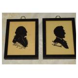 Pair Vtg Pyraglass Silhouette Plaques: Washington