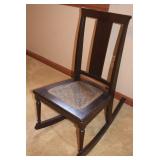 Antique Cane Seat Rocking Chair 32" Tall