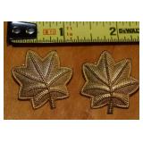 WWI era US Army Major 10k Gold Leaf Insignia