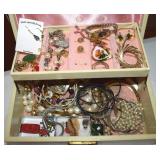 Vtg Jewelry Box Full of Costume Jewelry +