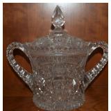 Antique EAPG Cambridge Wheat Sheaf Clear Lidded