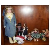 Shelf Contents Lot w/ Porcelain Nodder Doll +