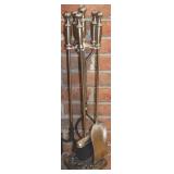 6pc SIlvertone Fireplace Set