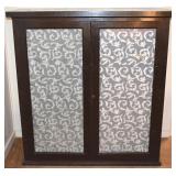 Antique Inset Glass Double Doored (2) Interior