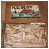 Vintage Fox Blocks Blox Set in Wooden Box No 2