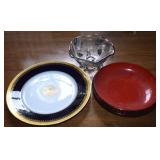 3pc Misc Lot w/ Limoges Dulin & Martin Co Cobalt