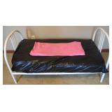 White Metal Toddler Bed w/ Mattress & Pottery Barn