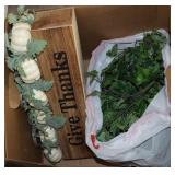 Box of Give Thanks Planter + Faux Foliage