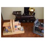 Vtg Train Engine Pcs w/ Single Resin Bookend,