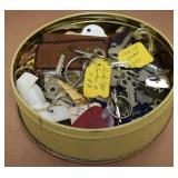 Tin full of Antique/Vintage Keys