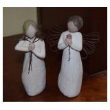 (2) Willow Tree Angel Figures: Friendship Loving