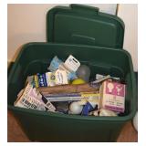Rubbermaid Roughneck Tote of Light Bulbs