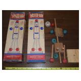 (2) Vintage Woodi-toy Co Woodi-kin Toys in Box