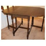 Antique Octagonal Drop Leaf Gateleg Dining Table
