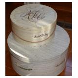 (2) Vtg Marshall Field & Co Round Hat Boxes-empty