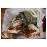 Lidded Tote of Fabrics incl Game Bird Pattern