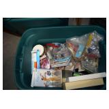 Lidded Tote Full of Sewing Notions / Patterns+