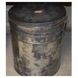 Metal Bucket w/ Lid and Note Pads