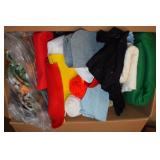 Box Full of Fabric w/ Mostly Solid Colors