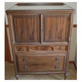 Antique 6 Drawer (Double Doored Top) Chest Dresser