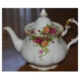 Royal Albert Old Country Roses Teapot 7.5" Tall