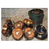 Karlskrona KTP Edvard Hald Gilt Dragon Ware Tea