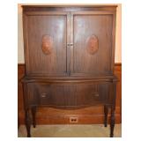Antique AJ Johnson & Sons Chicago Inlaid Mahogany
