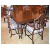 Antique AJ Johnson & Sons Chicago Inlaid Mahogany