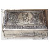 1926 White Metal Prod Baker Boilermaker Humidor